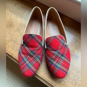 J Crew tartan plaid loafer size 8